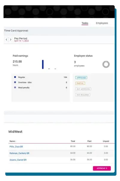 isolved Time reports