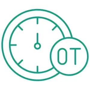Icon representing overtime exemption and employee classification rules for dealerships