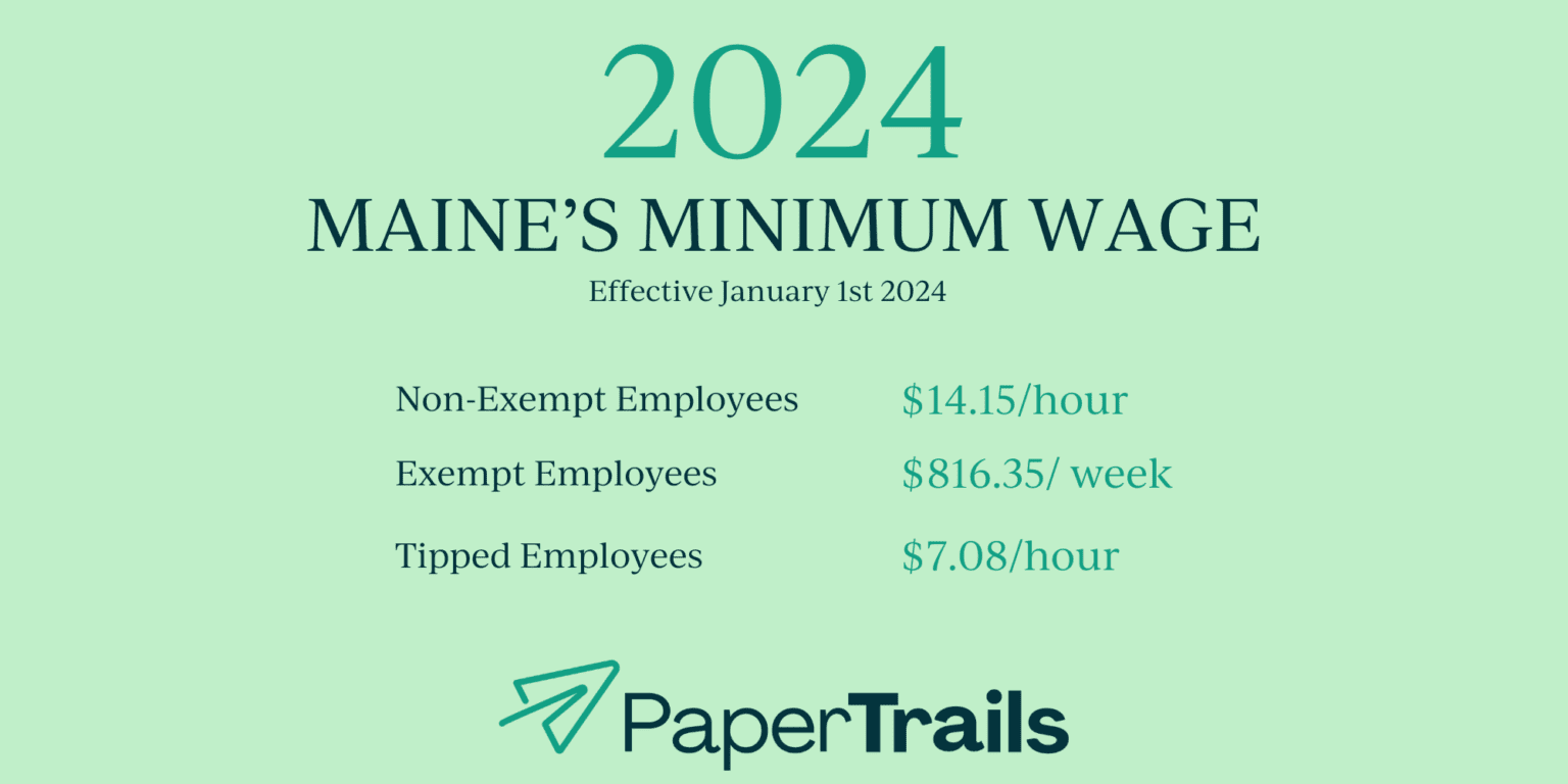 Maine Increases Minimum Wage for 2024 Paper Trails